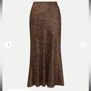 NWT Veronica Beard Clover stretch silk midi skirt